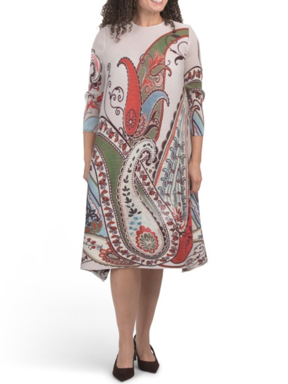 NANCY YANG Plus A-line Crinkle Dress